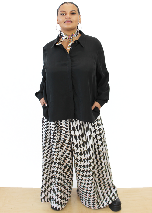 Ina Blouse in Black Cupro | FR