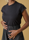Mia T-Shirt - Black Crew Neck | FR