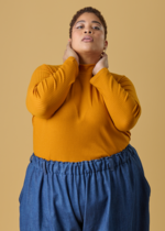 Barry Mock Neck Top - Gold