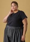 Mia T-Shirt - Black Crew Neck | FR