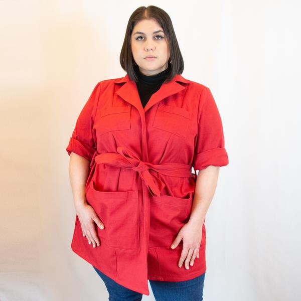 The Bessie Adventure Jacket in Chili Red