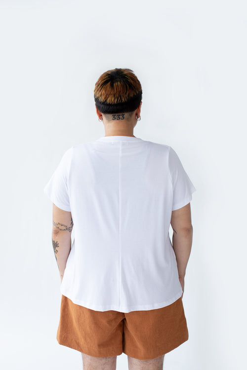 Mia T-Shirt - White Crew Neck