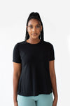 Mia T-Shirt - Black Crew Neck | FR