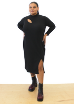 Ursula Dress in Black Cotton Blend | PRE-ORDER