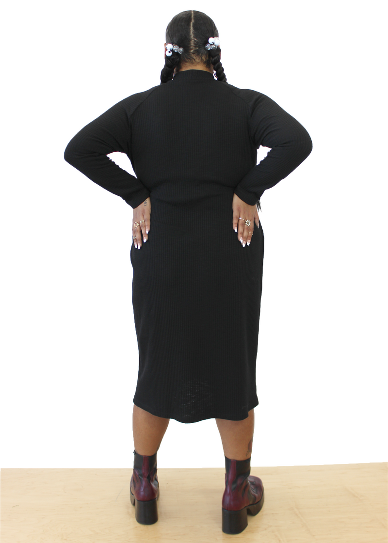 Ursula Dress in Black Cotton Blend | PRE-ORDER