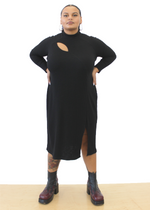 Ursula Dress in Black Cotton Blend | PRE-ORDER