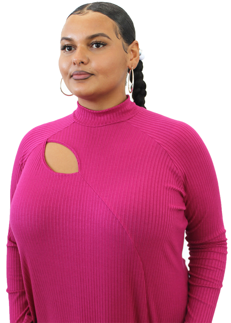 Ursula Dress in Fuchsia Wool Blend | PRE-ORDER