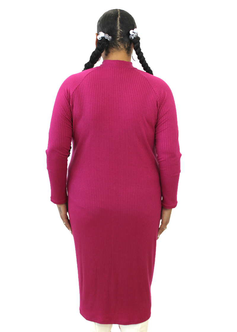 Ursula Dress in Fuchsia Wool Blend | PRE-ORDER