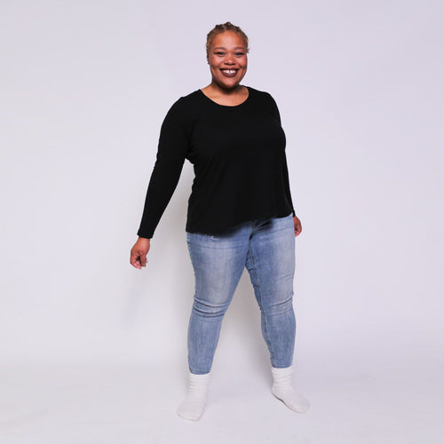 The Mia Scoop Neck Long Sleeve